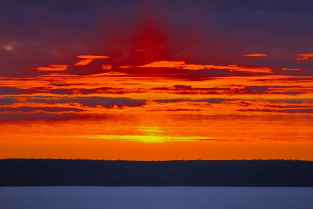 Canada, Prince Albert Sunset over Waskasiuw Lake art print by Mike Grandmaison for $57.95 CAD
